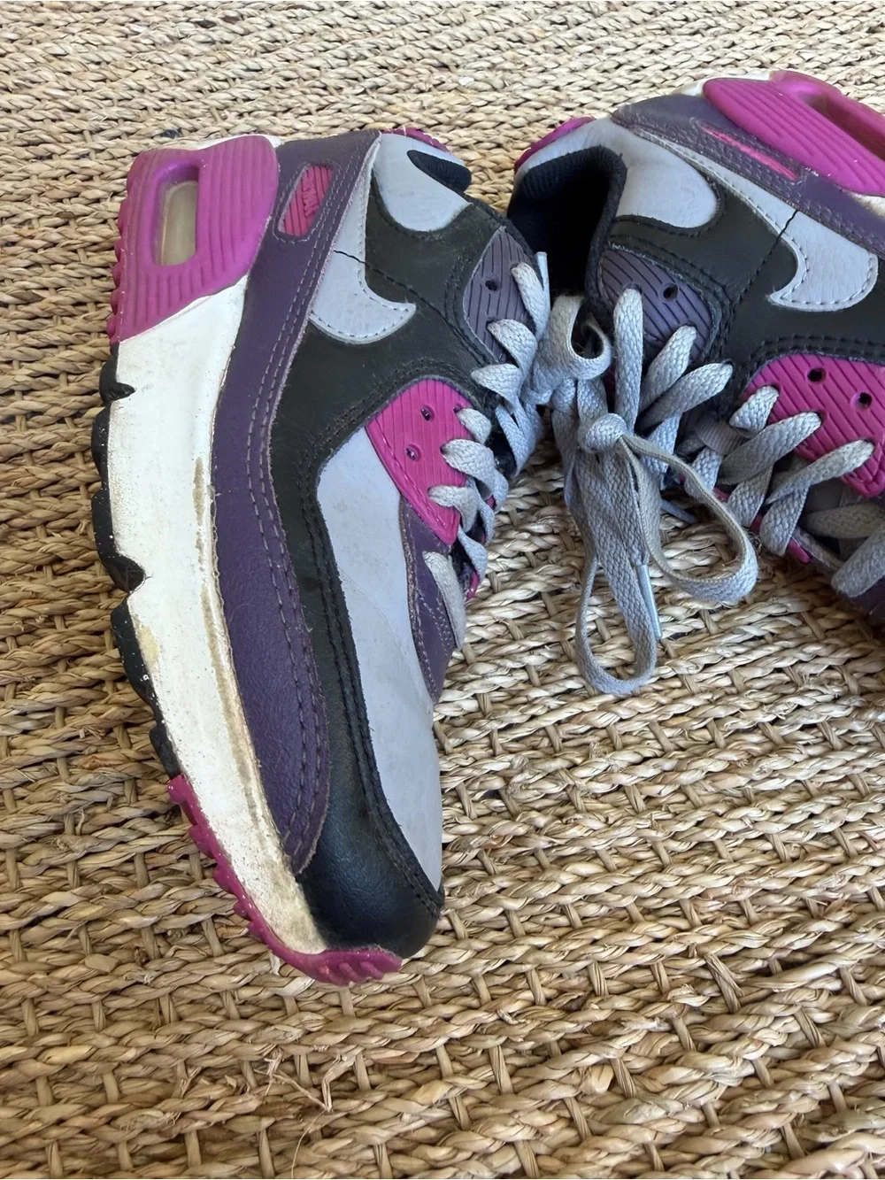💜👟 Nike Air Max 90 GS “Dark Raisin” Youth Sneakers Size 2Y Big Girls 👟💜